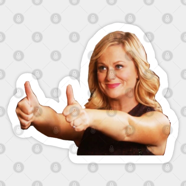 Leslie Knope Thumbs Up Sticker by Biscuit25